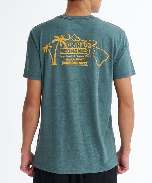 RVCA(ルーカ)の「RVCA メンズ ALOHA MECHANICS SS Tシャツ 【2026年夏モデル】(Tシャツ/カットソー・メンズ・ブルー系その他/ブラック系その他・SMALL/MEDIUM/LARGE/X-LARGE)」の2枚目の写真