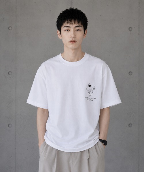 Work of Art Kendai(ワークオブアートケンダイ)の「【 Work of Art Kendai / ワークオブアート ケンダイ 】RALLY TEE(Tシャツ/カットソー・メンズ・ホワイト・M/L/XL)」の1枚目の写真