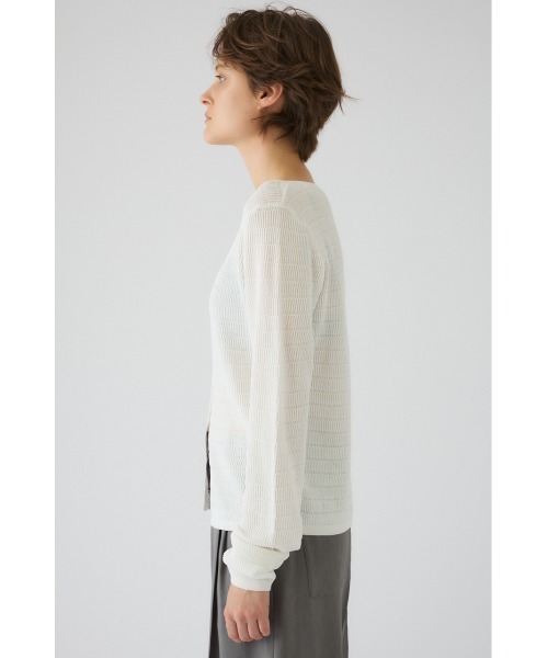 RIM.ARK(リムアーク)の「Tuck rib knit CD タック リブ ニット カーディガン(カーディガン/ボレロ・レディース・ホワイト/グリーン/ブラック・FREE)」の10枚目の写真
