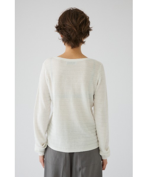 RIM.ARK(リムアーク)の「Tuck rib knit CD タック リブ ニット カーディガン(カーディガン/ボレロ・レディース・ホワイト/グリーン/ブラック・FREE)」の11枚目の写真