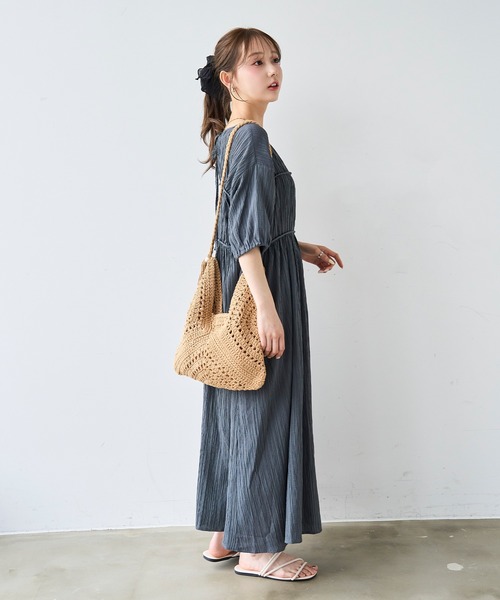 mil(ミル)の「ダブル切替え シャーリング ワンピース 【587212】(ワンピース・レディース・ブラック/テラコッタ/チャコールグレー・XS/S)」の15枚目の写真