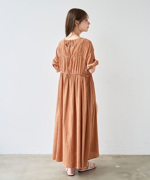 mil(ミル)の「ダブル切替え シャーリング ワンピース 【587212】(ワンピース・レディース・ブラック/テラコッタ/チャコールグレー・XS/S)」の19枚目の写真
