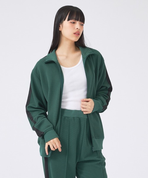 JEMORGAN(ジェーイーモーガン)の「【JEMORGAN / ジェーイーモーガン】Waffle Track JK / ワッフルトラックジャケット(JQ835-12S)(ジャージ・メンズ・グリーン/ブラック/ネイビー・L/XL/M)」の8枚目の写真