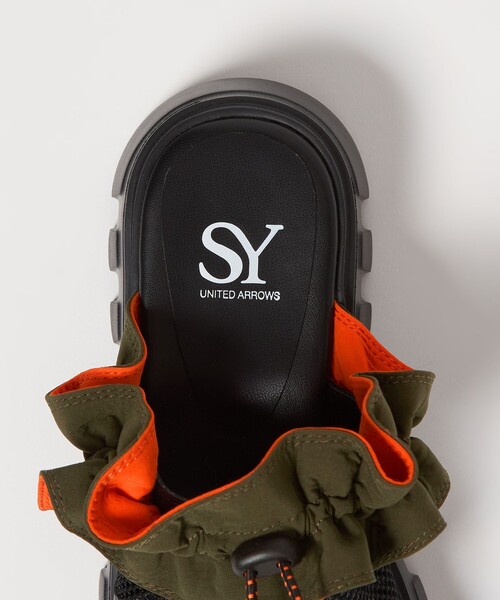 SY UNITED ARROWS(シーユナイテッドアローズ)の「<SY>フリルメッシュ サンダル50(サンダル・レディース・シルバー/ブラック/オリーブ・22.5cm/23.5cm/24.5cm)」の9枚目の写真