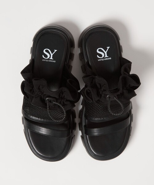 SY UNITED ARROWS(シーユナイテッドアローズ)の「<SY>フリルメッシュ サンダル50(サンダル・レディース・シルバー/ブラック/オリーブ・22.5cm/23.5cm/24.5cm)」の15枚目の写真