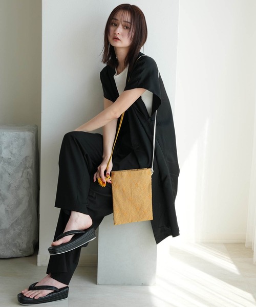 utatane(ウタタネ)の「帯リメイク maison utatane ショルダーバッグ 静寂の桜(ショルダーバッグ・レディース・ゴールド・FREE)」の2枚目の写真