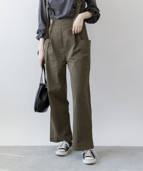 RCD（アールシーディー）の「サイドビックポケットサロペットパンツ（サロペット/オーバーオール・レディース・ベージュ/カーキ/ブラック・L/M/LL）」の22枚目の写真