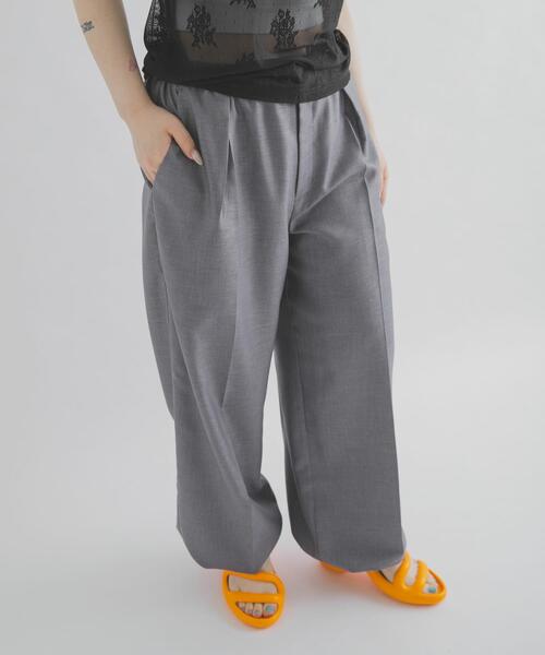 THE GOODLAND MARKET(ザグッドランドマーケット)の「cwtch EASY SLACKS(その他パンツ・レディース・ダークグレー/イエロー/ライトグレー・1/2)」の3枚目の写真