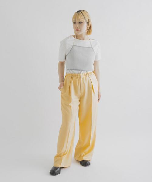 THE GOODLAND MARKET(ザグッドランドマーケット)の「cwtch EASY SLACKS(その他パンツ・レディース・ダークグレー/イエロー/ライトグレー・1/2)」の22枚目の写真