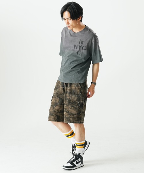 Beno(ビーノ)の「迷彩 カモ柄 ワイドカーゴショートパンツ / カモフラ ミリタリー ハーフパンツ メンズ Camo Wide Cargo Shorts(その他パンツ・メンズ・ベージュ/グレー/ブラック・MEDIUM/X-LARGE/LARGE)」の15枚目の写真