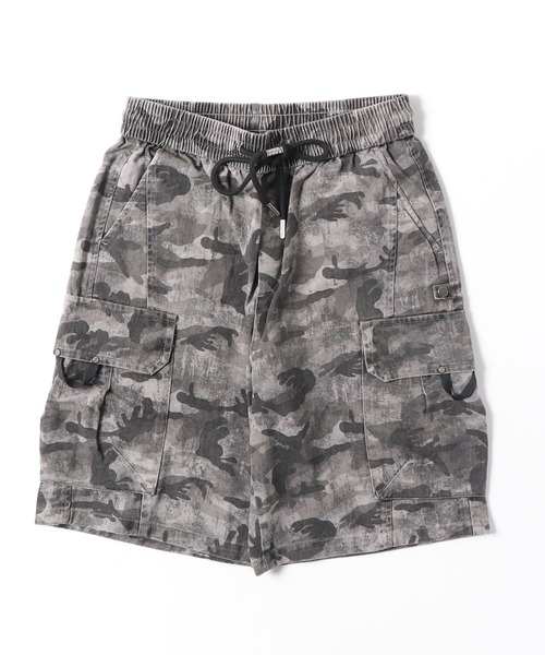 Beno(ビーノ)の「迷彩 カモ柄 ワイドカーゴショートパンツ / カモフラ ミリタリー ハーフパンツ メンズ Camo Wide Cargo Shorts(その他パンツ・メンズ・ベージュ/グレー/ブラック・MEDIUM/X-LARGE/LARGE)」の19枚目の写真