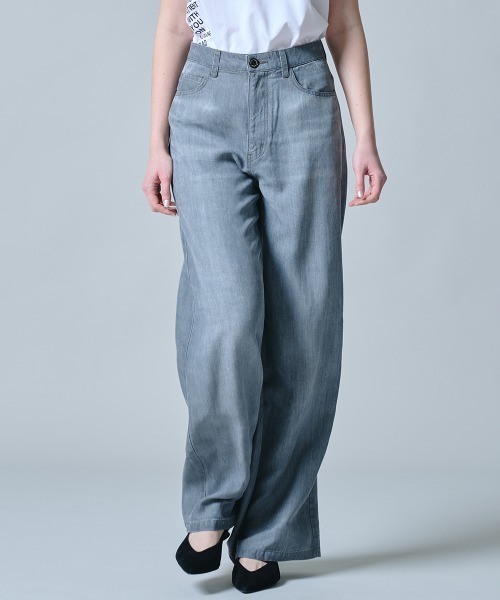 DOUBLE STANDARD CLOTHING(ダブルスタンダードクロージング)の「テンセルワイドデニムパンツ(デニムパンツ・レディース・グレー・36/38)」の12枚目の写真