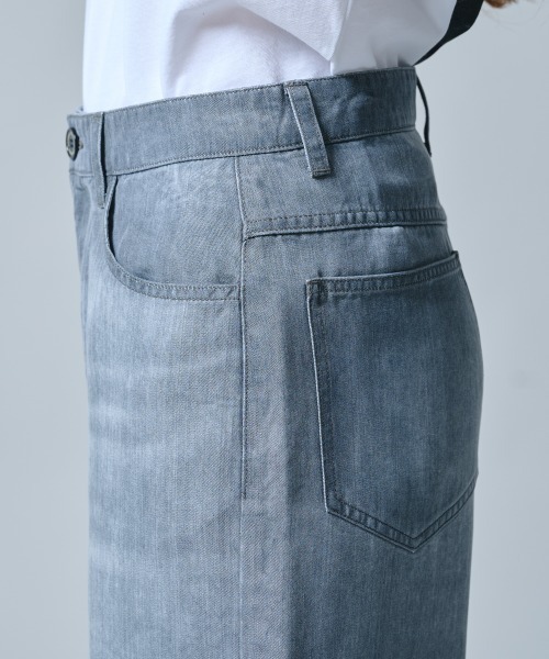 DOUBLE STANDARD CLOTHING(ダブルスタンダードクロージング)の「テンセルワイドデニムパンツ(デニムパンツ・レディース・グレー・36/38)」の4枚目の写真