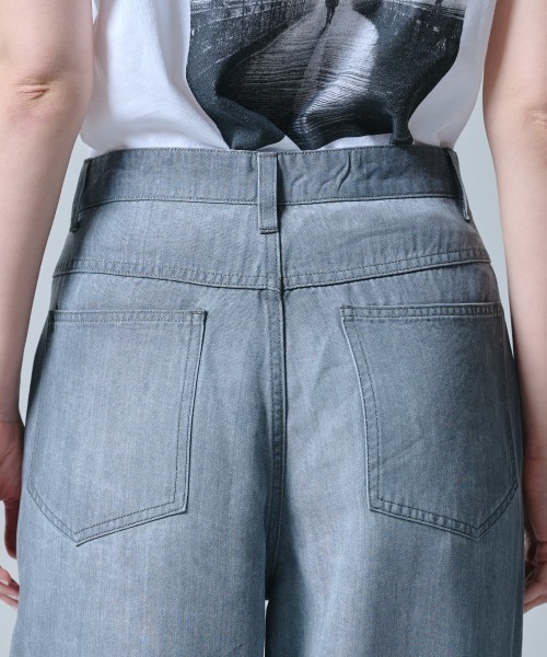 DOUBLE STANDARD CLOTHING(ダブルスタンダードクロージング)の「テンセルワイドデニムパンツ(デニムパンツ・レディース・グレー・36/38)」の5枚目の写真