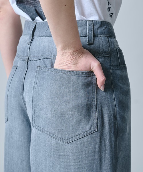 DOUBLE STANDARD CLOTHING(ダブルスタンダードクロージング)の「テンセルワイドデニムパンツ(デニムパンツ・レディース・グレー・36/38)」の6枚目の写真