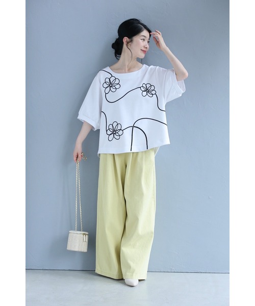 cawaii(カワイイ)の「繋がる花刺繍のカットソートップス(Tシャツ/カットソー・レディース・ホワイト・FREE)」の20枚目の写真
