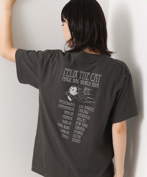 Gready Brilliant(グレディブリリアン)の「BAL_FELIXロゴT(Tシャツ/カットソー・レディース・チャコールグレー/オフホワイト・FREE)」の1枚目の写真