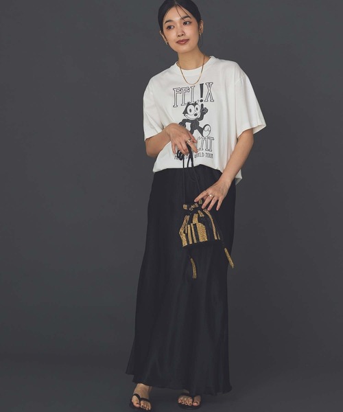 Gready Brilliant(グレディブリリアン)の「BAL_FELIXロゴT(Tシャツ/カットソー・レディース・チャコールグレー/オフホワイト・FREE)」の7枚目の写真