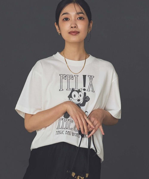 Gready Brilliant(グレディブリリアン)の「BAL_FELIXロゴT(Tシャツ/カットソー・レディース・チャコールグレー/オフホワイト・FREE)」の8枚目の写真