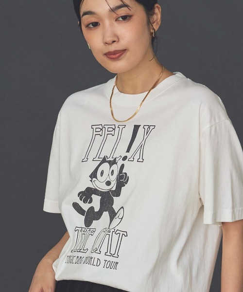 Gready Brilliant(グレディブリリアン)の「BAL_FELIXロゴT(Tシャツ/カットソー・レディース・チャコールグレー/オフホワイト・FREE)」の12枚目の写真