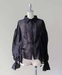DOLLUPOOPS（ドールアップウップス）の「Gather Design Sheer Blouse(ギャザーデザインシアーブラウス)（シャツ/ブラウス）」