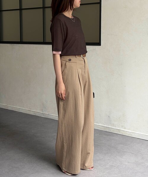Chez toi（シェトワ）の「重ねSETシアーテレコカットソー（Tシャツ/カットソー・レディース・チャコールグレー/イエロー/ブラック・FREE）」の18枚目の写真