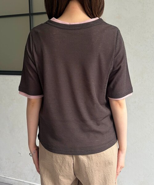 Chez toi（シェトワ）の「重ねSETシアーテレコカットソー（Tシャツ/カットソー・レディース・チャコールグレー/イエロー/ブラック・FREE）」の21枚目の写真