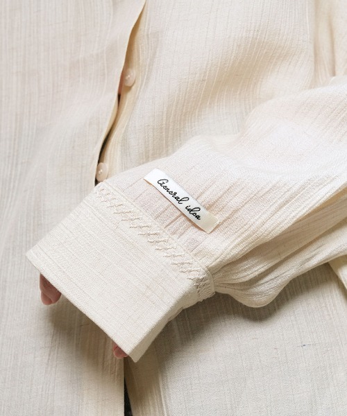 GENERAL IDEA(ジェネラルアイデア)の「【GENERAL IDEA】ルーズフィットリンクルフーディシャツ / LOOSE FIT WRINKLE HOODIE SHIRT(シャツ/ブラウス・レディース・スカイブルー/ブラック/ライトベージュ・L/M/S)」の15枚目の写真