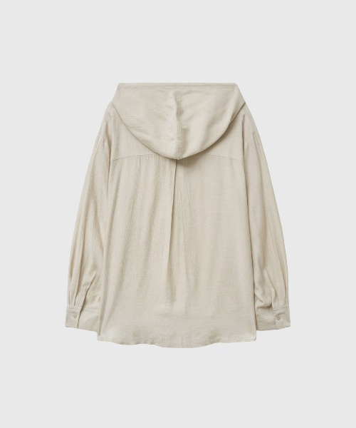 GENERAL IDEA(ジェネラルアイデア)の「【GENERAL IDEA】ルーズフィットリンクルフーディシャツ / LOOSE FIT WRINKLE HOODIE SHIRT(シャツ/ブラウス・レディース・スカイブルー/ブラック/ライトベージュ・L/M/S)」の18枚目の写真