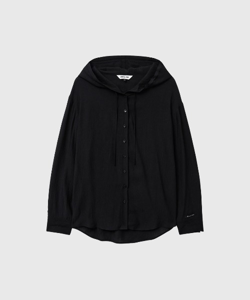GENERAL IDEA(ジェネラルアイデア)の「【GENERAL IDEA】ルーズフィットリンクルフーディシャツ / LOOSE FIT WRINKLE HOODIE SHIRT(シャツ/ブラウス・レディース・スカイブルー/ブラック/ライトベージュ・L/M/S)」の10枚目の写真