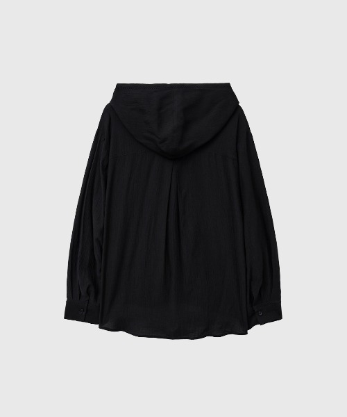 GENERAL IDEA(ジェネラルアイデア)の「【GENERAL IDEA】ルーズフィットリンクルフーディシャツ / LOOSE FIT WRINKLE HOODIE SHIRT(シャツ/ブラウス・レディース・スカイブルー/ブラック/ライトベージュ・L/M/S)」の11枚目の写真