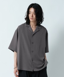 <接触冷感>【LUXURY+EASY】LOOSE SILHOUETTE OPEN COLLAR SHIRTS/ラグイージーオープンカラーシャツ【セットアップ対応】