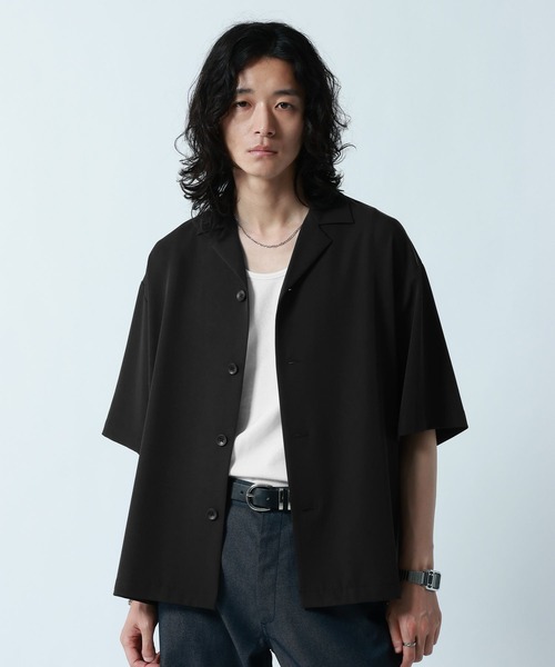 RAGEBLUE(レイジブルー)の「<接触冷感>【LUXURY+EASY】LOOSE SILHOUETTE OPEN COLLAR SHIRTS/ラグイージーオープンカラーシャツ【セットアップ対応】(シャツ/ブラウス・メンズ・グレー/ホワイト/ブルー/ブラック・LARGE/MEDIUM)」の3枚目の写真