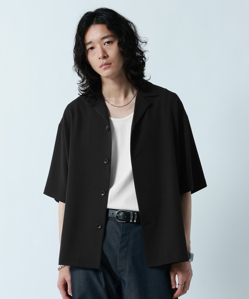 RAGEBLUE(レイジブルー)の「<接触冷感>【LUXURY+EASY】LOOSE SILHOUETTE OPEN COLLAR SHIRTS/ラグイージーオープンカラーシャツ【セットアップ対応】(シャツ/ブラウス・メンズ・グレー/ホワイト/ブルー/ブラック・LARGE/MEDIUM)」の22枚目の写真