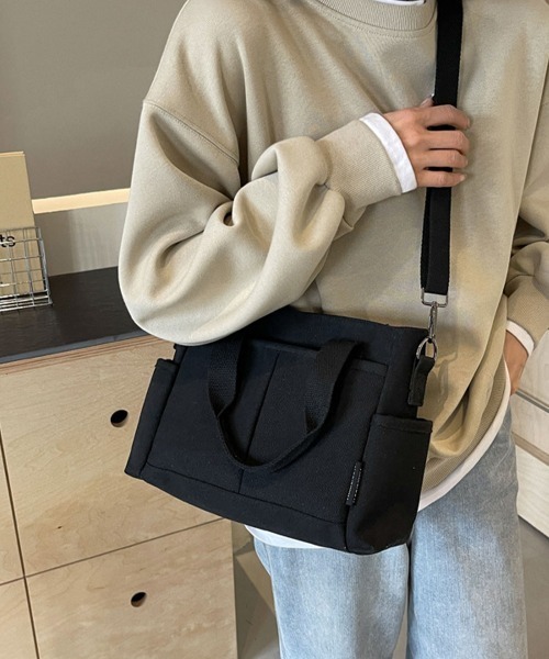 Miniministore(ミニミニストア)の「キャンバストートバッグ 無地肩掛けバッグ(トートバッグ・レディース・アイボリー/ブラック/ベージュ・FREE)」の18枚目の写真