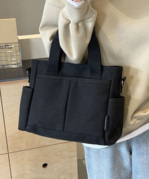 Miniministore(ミニミニストア)の「キャンバストートバッグ 無地肩掛けバッグ(トートバッグ・レディース・アイボリー/ブラック/ベージュ・FREE)」の16枚目の写真