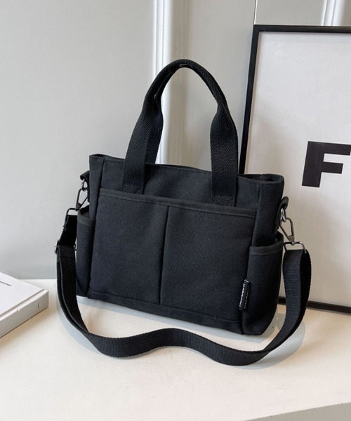 Miniministore(ミニミニストア)の「キャンバストートバッグ 無地肩掛けバッグ(トートバッグ・レディース・アイボリー/ブラック/ベージュ・FREE)」の12枚目の写真