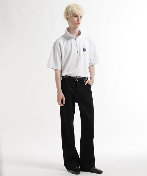 HARE（ハレ）の「【接触冷感】フラワーHAREパッチハーフジップカット(HARE)（Tシャツ/カットソー・メンズ・ホワイト/ブルー/ブラック・FREE）」の14枚目の写真