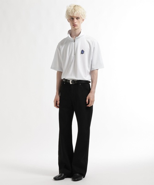 HARE（ハレ）の「【接触冷感】フラワーHAREパッチハーフジップカット(HARE)（Tシャツ/カットソー・メンズ・ホワイト/ブルー/ブラック・FREE）」の13枚目の写真
