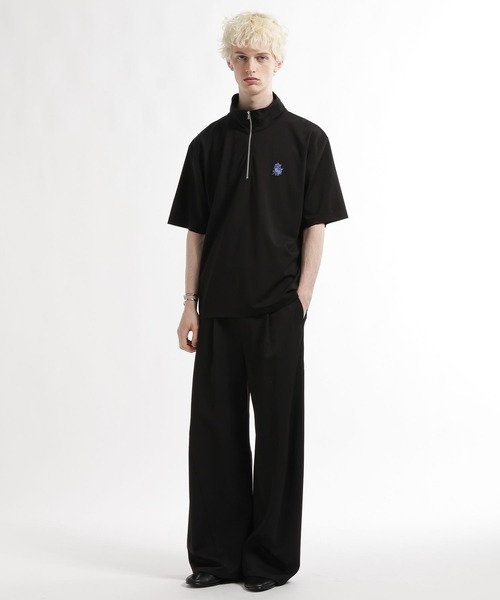 HARE（ハレ）の「【接触冷感】フラワーHAREパッチハーフジップカット(HARE)（Tシャツ/カットソー・メンズ・ホワイト/ブルー/ブラック・FREE）」の12枚目の写真