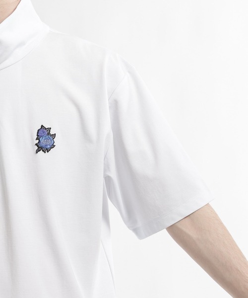 HARE（ハレ）の「【接触冷感】フラワーHAREパッチハーフジップカット(HARE)（Tシャツ/カットソー・メンズ・ホワイト/ブルー/ブラック・FREE）」の20枚目の写真