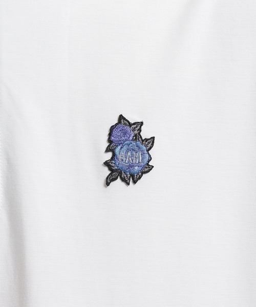 HARE（ハレ）の「【接触冷感】フラワーHAREパッチハーフジップカット(HARE)（Tシャツ/カットソー・メンズ・ホワイト/ブルー/ブラック・FREE）」の17枚目の写真