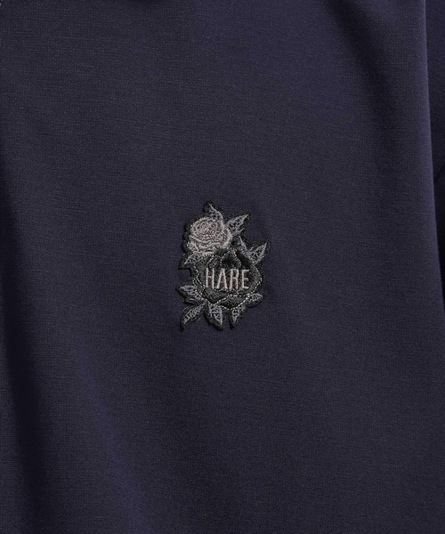 HARE（ハレ）の「【接触冷感】フラワーHAREパッチハーフジップカット(HARE)（Tシャツ/カットソー・メンズ・ホワイト/ブルー/ブラック・FREE）」の15枚目の写真