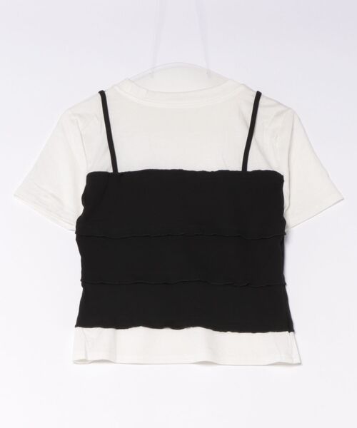 SpRay(スプレイ)の「フェイクレイヤードキャミソールTシャツ(Tシャツ/カットソー・レディース・ホワイト/グレー/ブラック・FREE)」の18枚目の写真