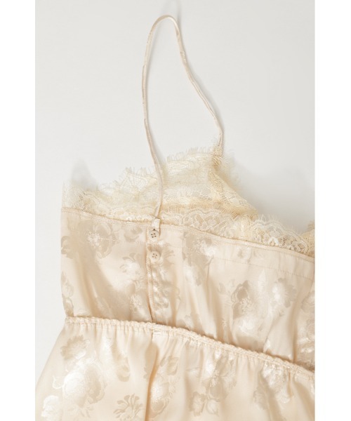 SLY(スライ)の「JQ SATIN LACE CAMI TOPS ジャガードサテンレースキャミトップス 夏服 秋服(キャミソール・レディース・アイボリー/ライトブルー・FREE)」の13枚目の写真