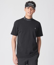 新品★Paul Stuart ゴルフ　モックネック半袖Tシャツ ブラック　L Paul Stuart｜ポールスチュアートのTシャツ/カットソー（ブラック/黒色