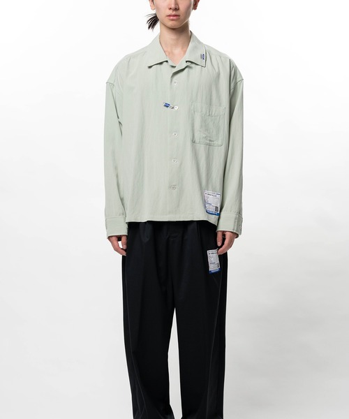 In・stru(men-tal).(インストルメンタル)の「Rayon Nylon Long Sleeve Shirt(シャツ/ブラウス・メンズ・ホワイト/ブラウン/ミント/ブラック・46/44)」の4枚目の写真