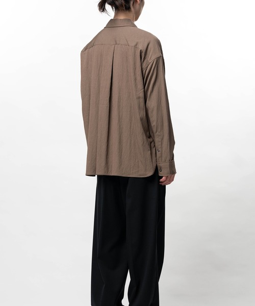 In・stru(men-tal).(インストルメンタル)の「Rayon Nylon Long Sleeve Shirt(シャツ/ブラウス・メンズ・ホワイト/ブラウン/ミント/ブラック・46/44)」の12枚目の写真