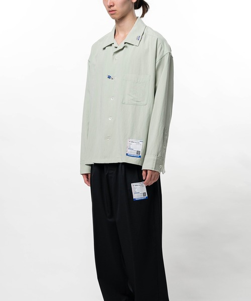 In・stru(men-tal).(インストルメンタル)の「Rayon Nylon Long Sleeve Shirt(シャツ/ブラウス・メンズ・ホワイト/ブラウン/ミント/ブラック・46/44)」の13枚目の写真