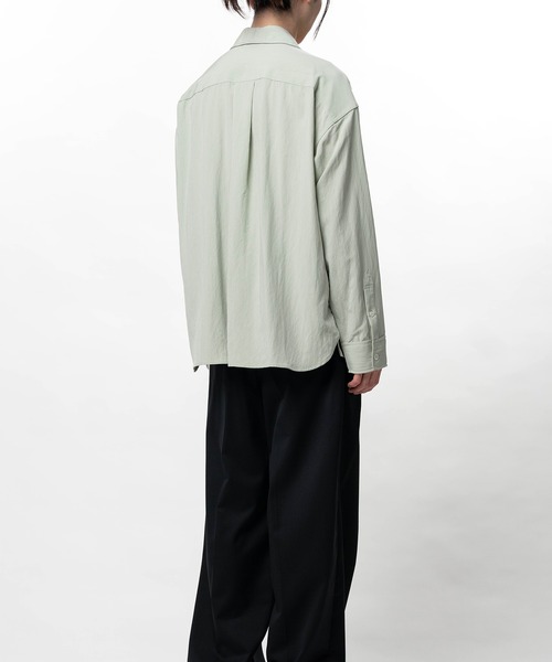 In・stru(men-tal).(インストルメンタル)の「Rayon Nylon Long Sleeve Shirt(シャツ/ブラウス・メンズ・ホワイト/ブラウン/ミント/ブラック・46/44)」の14枚目の写真